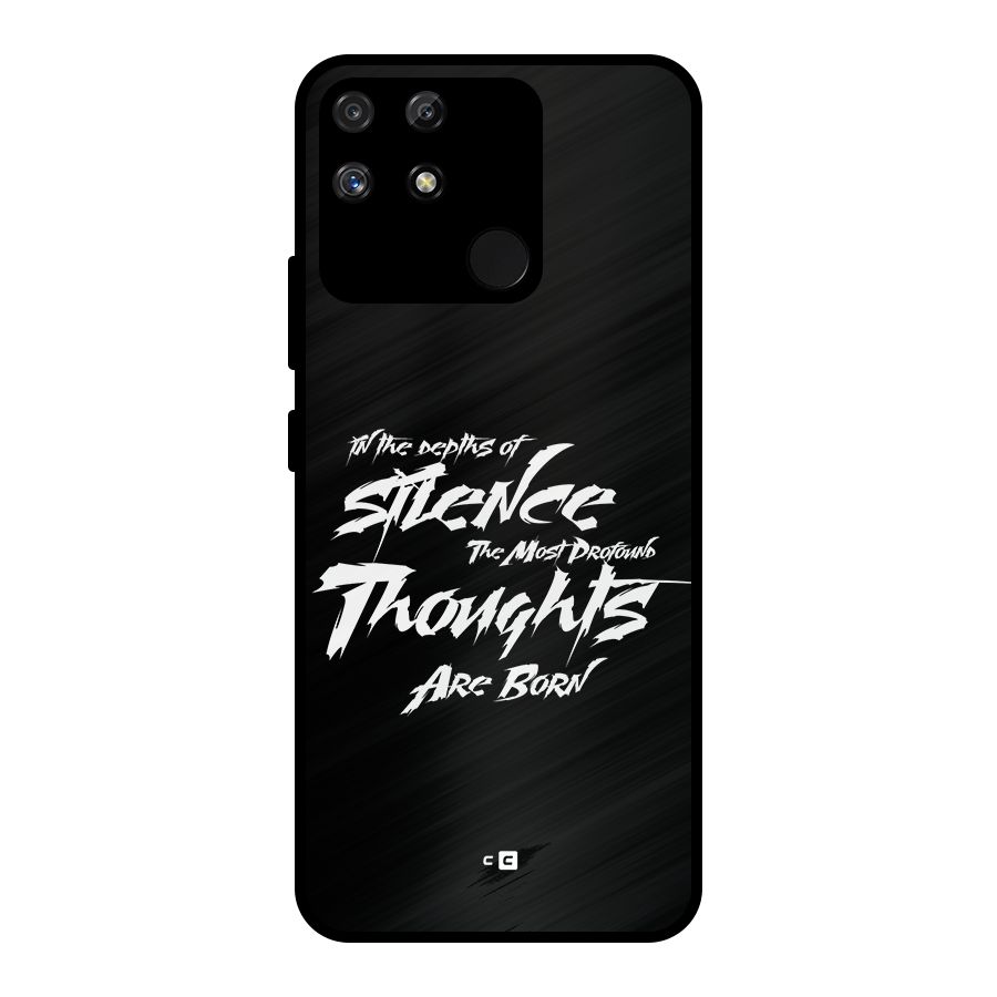 Silent Thoughts Metal Back Case for Realme Narzo 50A