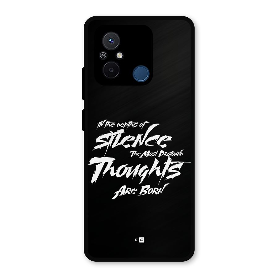 Silent Thoughts Metal Back Case for Redmi 12C