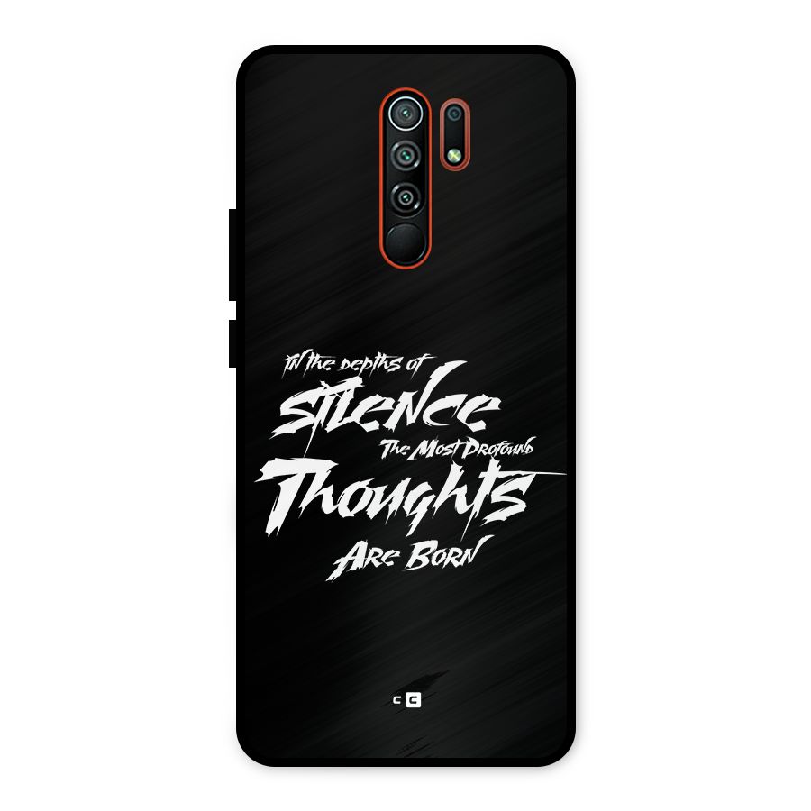 Silent Thoughts Metal Back Case for Redmi 9 Prime