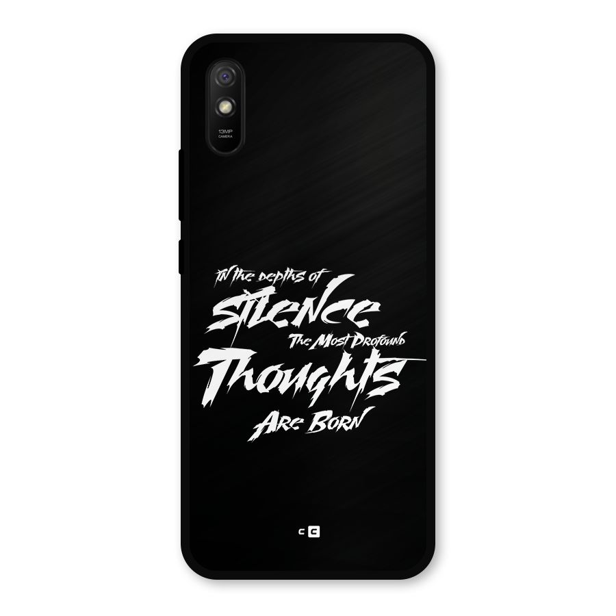 Silent Thoughts Metal Back Case for Redmi 9a