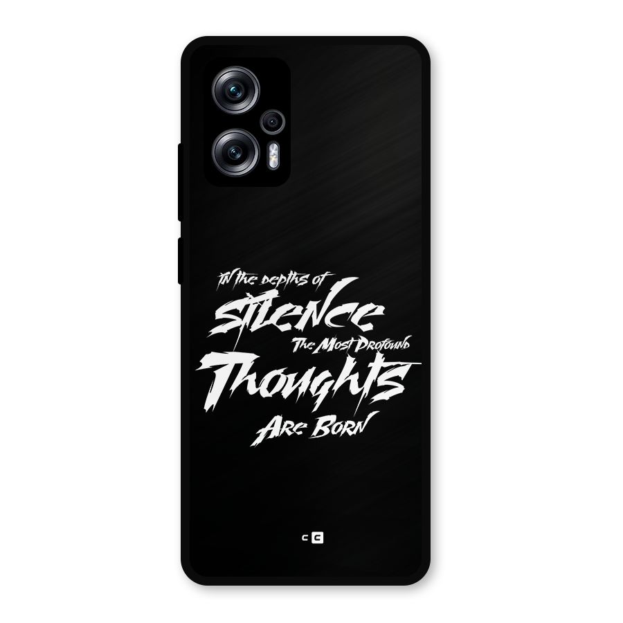 Silent Thoughts Metal Back Case for Redmi K50i
