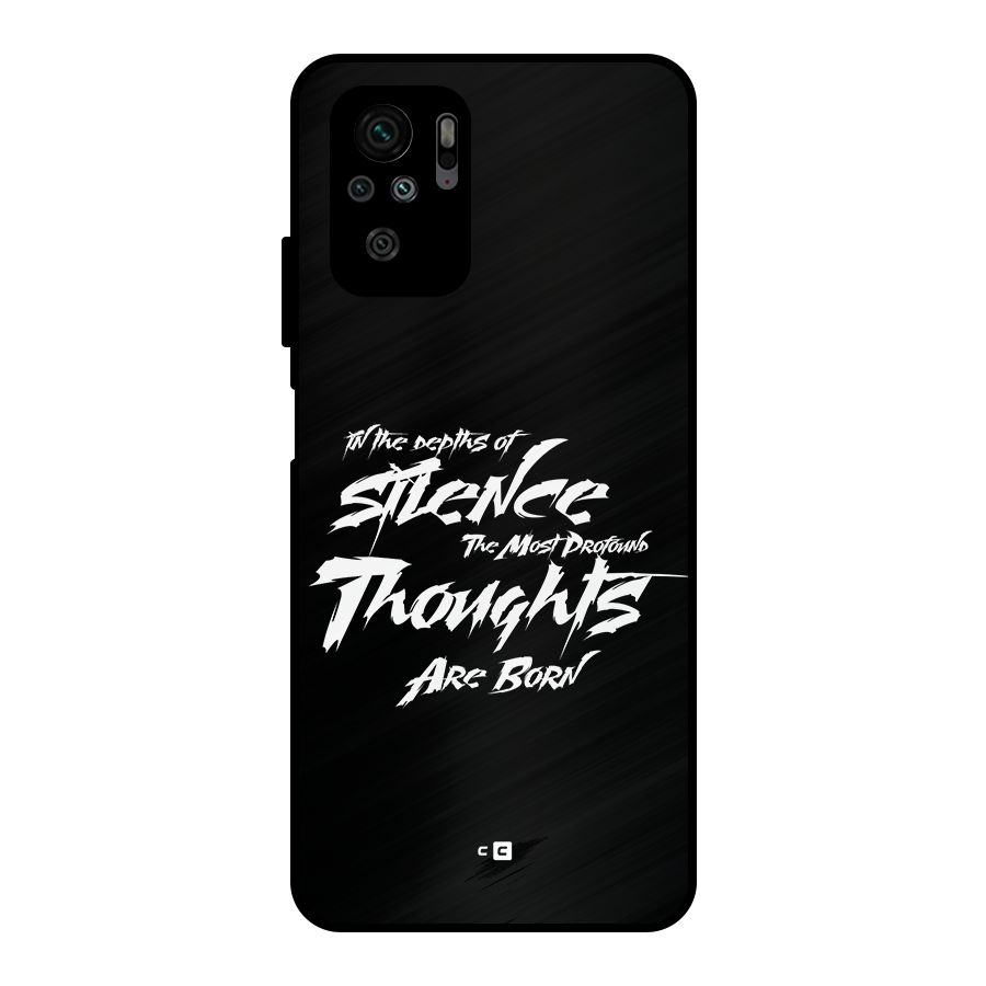 Silent Thoughts Metal Back Case for Redmi Note 10S
