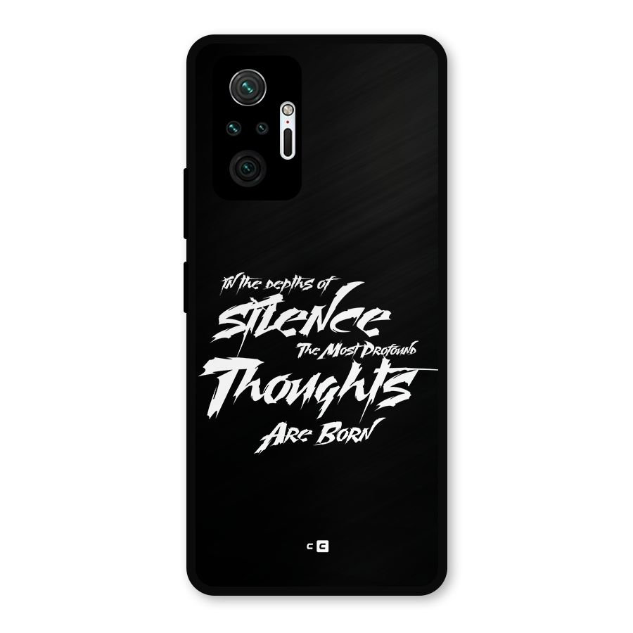 Silent Thoughts Metal Back Case for Redmi Note 10 Pro
