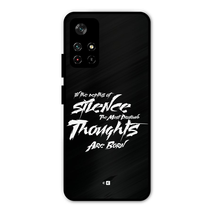 Silent Thoughts Metal Back Case for Redmi Note 11T 5G