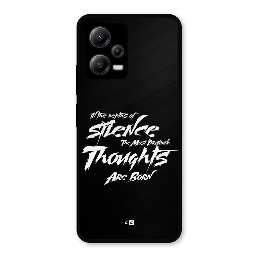 Silent Thoughts Metal Back Case for Redmi Note 12 5G