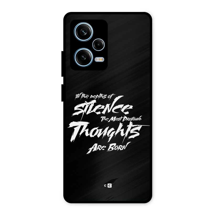 Silent Thoughts Metal Back Case for Redmi Note 12 Pro