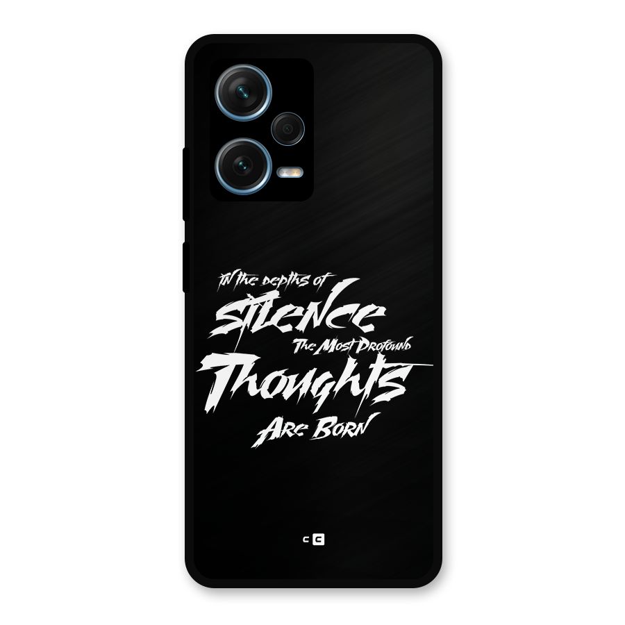 Silent Thoughts Metal Back Case for Redmi Note 12 Pro Plus 5G