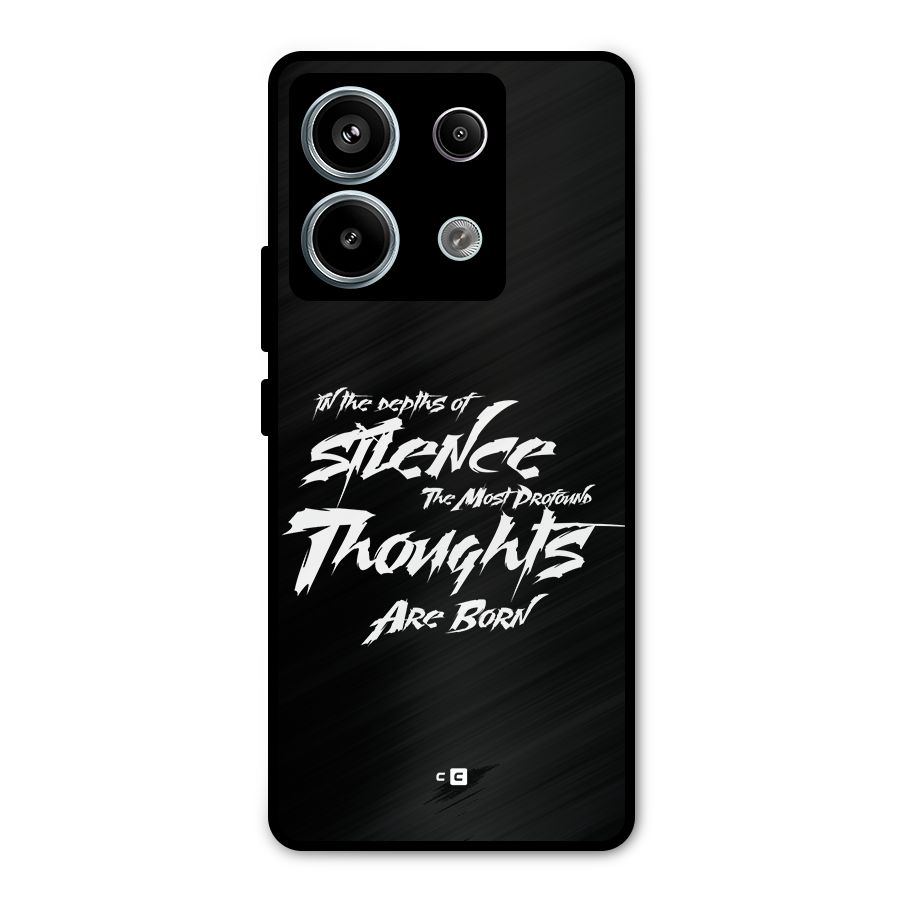 Silent Thoughts Metal Back Case for Redmi Note 13 Pro 5G