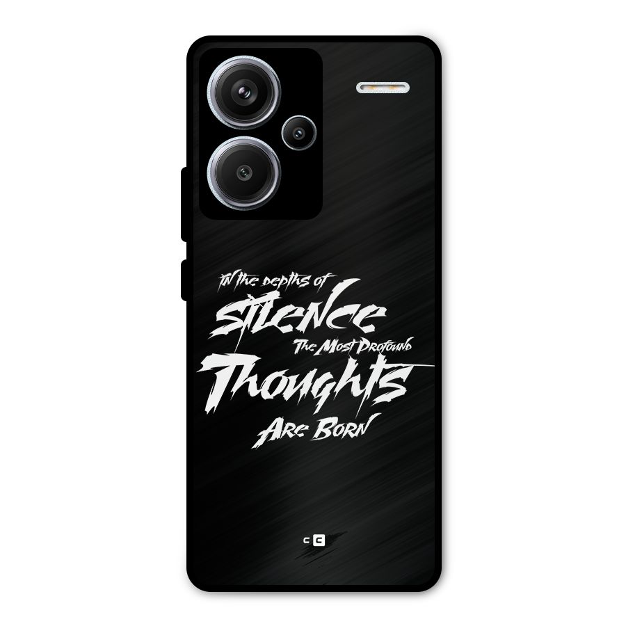 Silent Thoughts Metal Back Case for Redmi Note 13 Pro Plus
