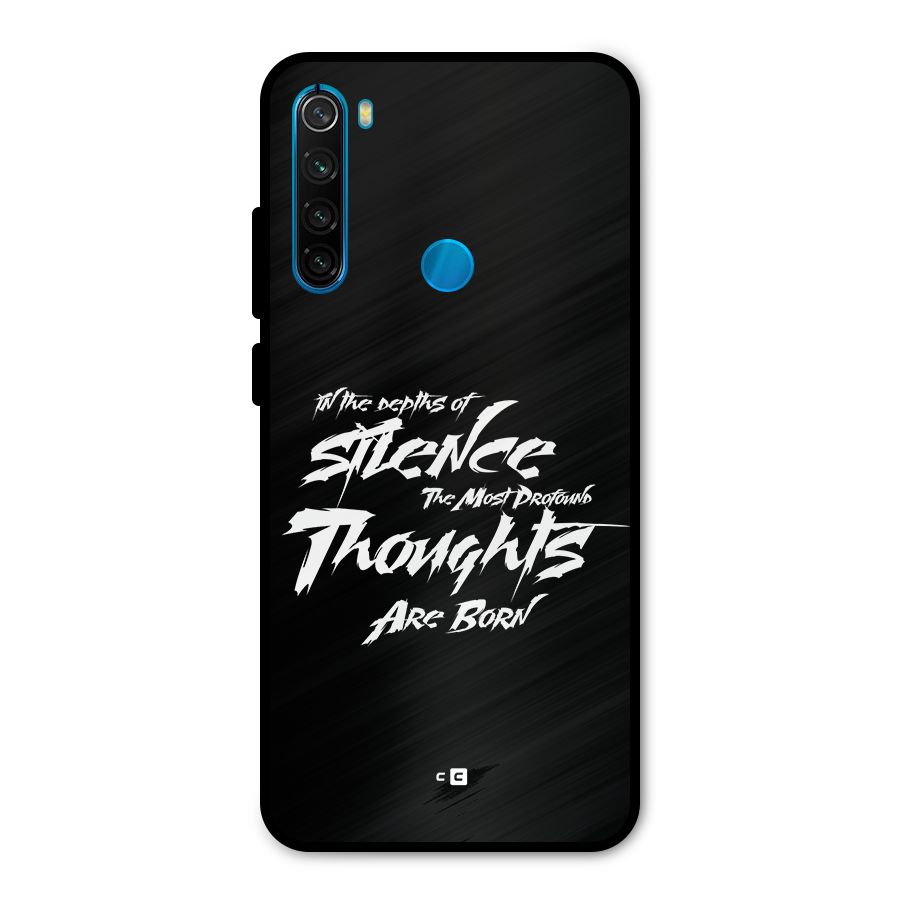 Silent Thoughts Metal Back Case for Redmi Note 8