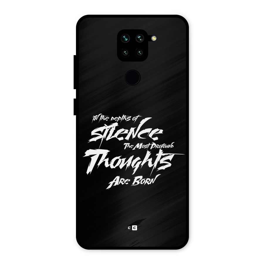 Silent Thoughts Metal Back Case for Redmi Note 9