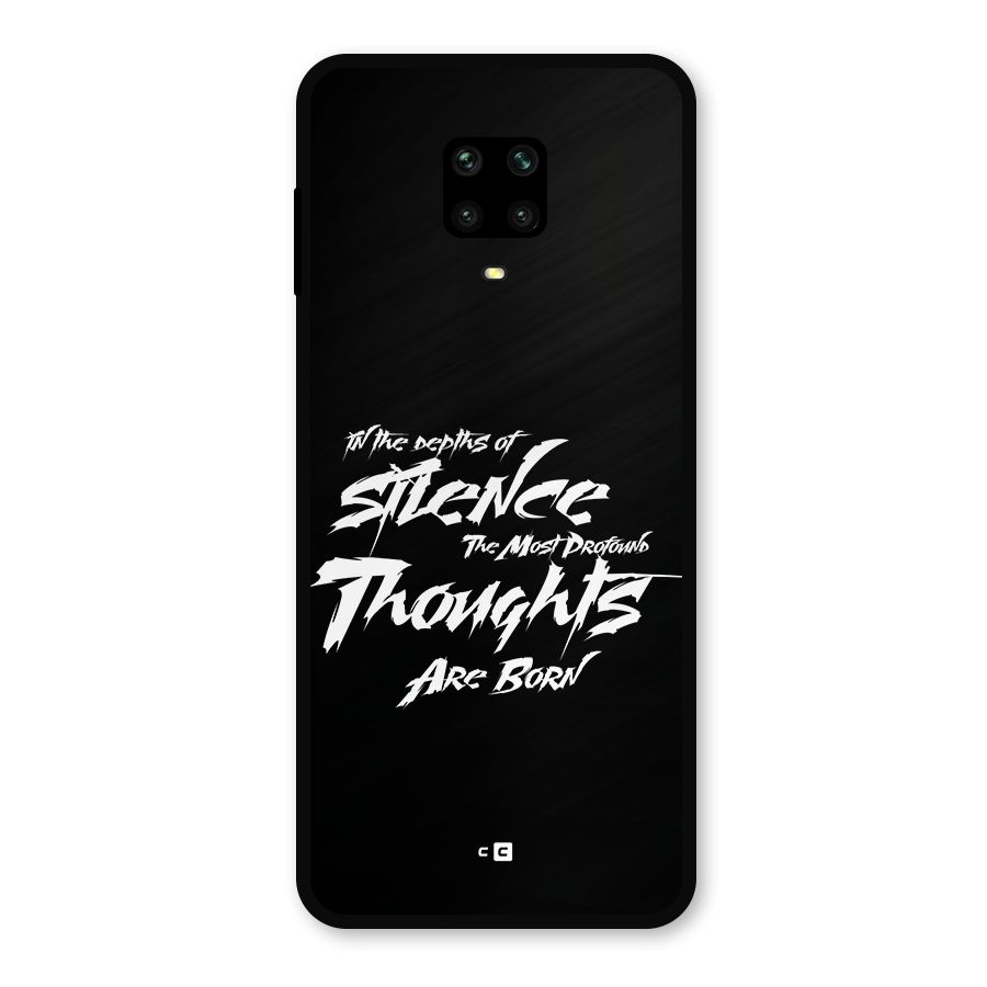Silent Thoughts Metal Back Case for Redmi Note 9 Pro Max