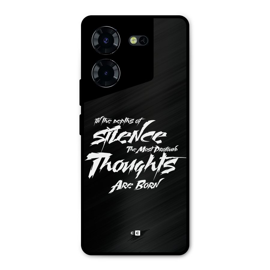 Silent Thoughts Metal Back Case for Tecno Pova 5 Pro 5G