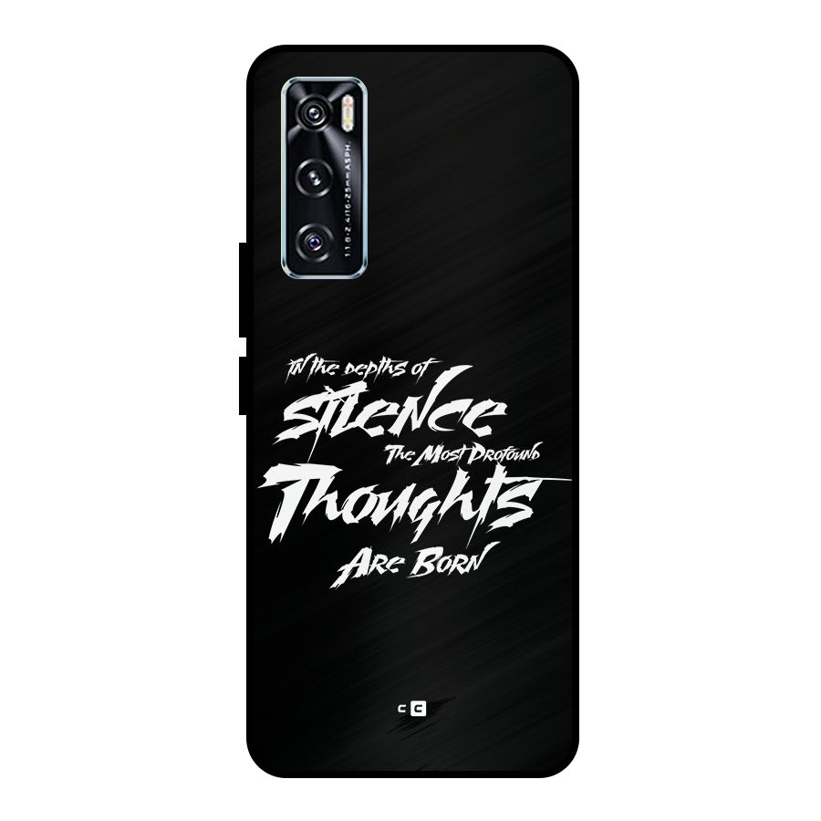 Silent Thoughts Metal Back Case for Vivo V20 SE