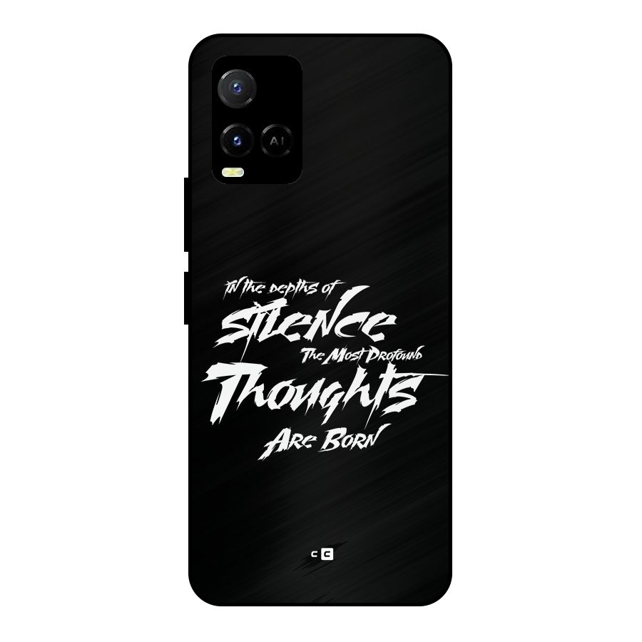 Silent Thoughts Metal Back Case for Vivo Y33s