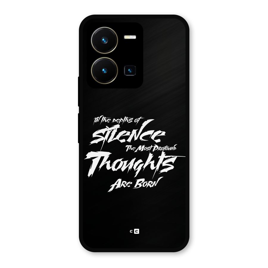 Silent Thoughts Metal Back Case for Vivo Y35