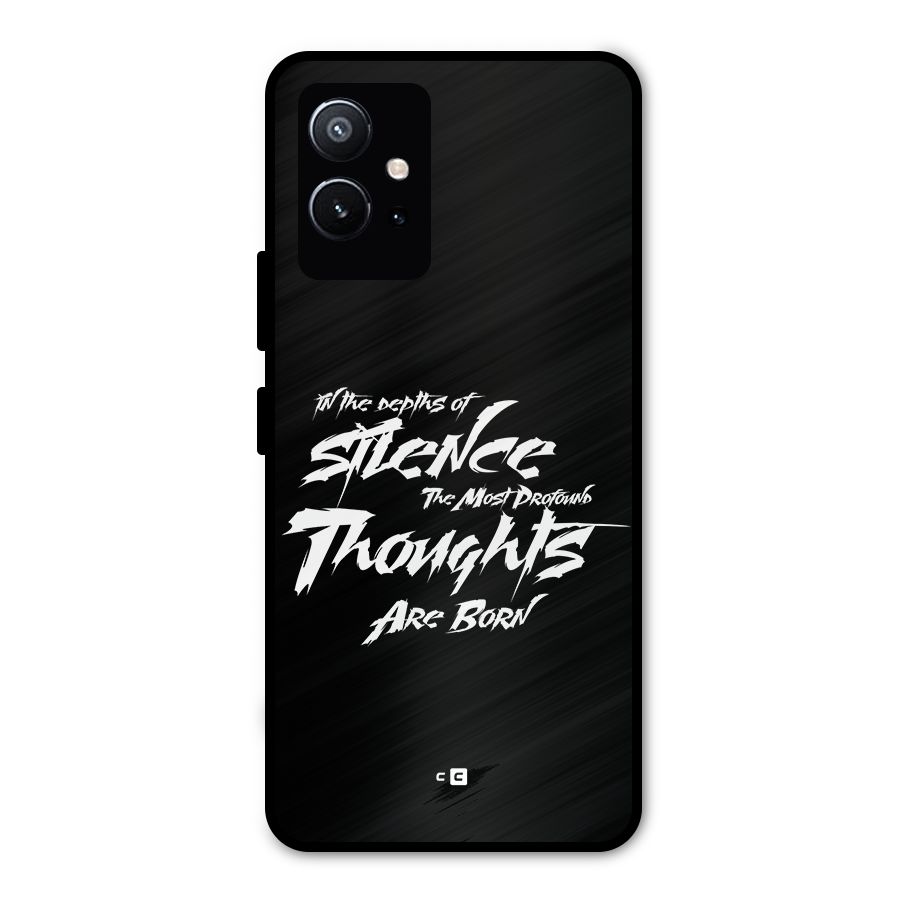 Silent Thoughts Metal Back Case for Vivo Y75 5G