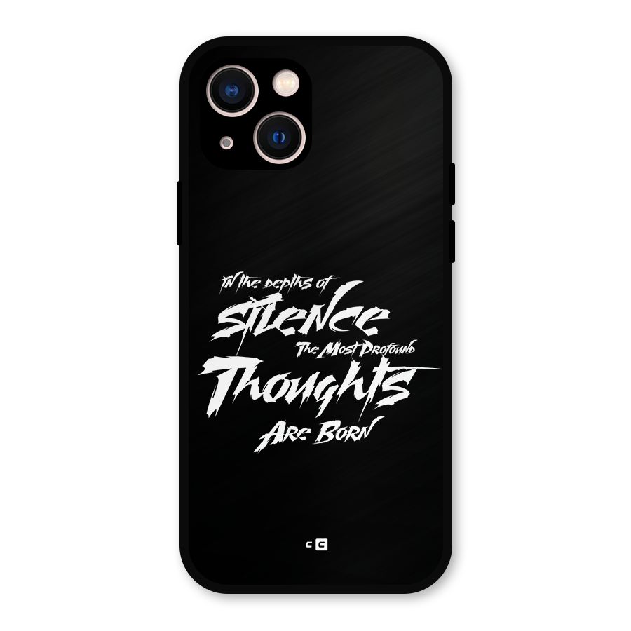 Silent Thoughts Metal Back Case for iPhone 13