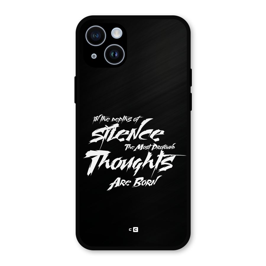 Silent Thoughts Metal Back Case for iPhone 14