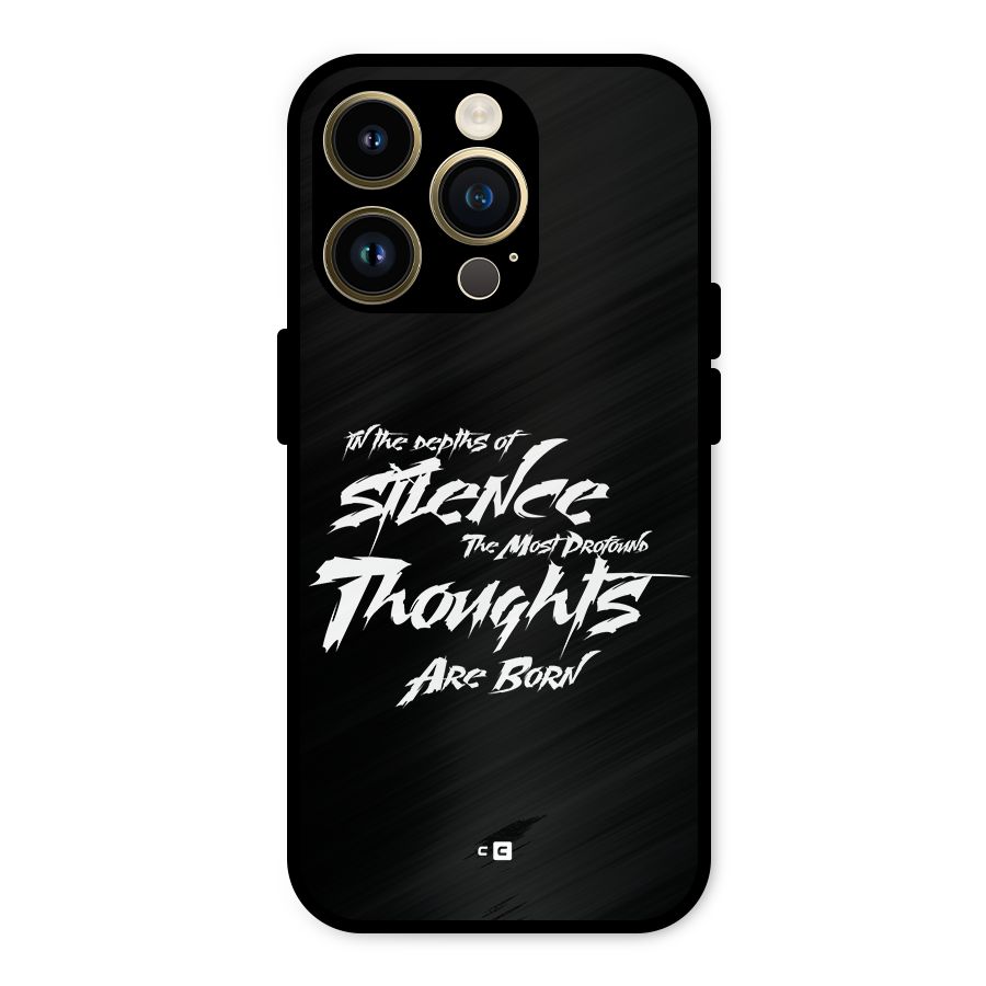Silent Thoughts Metal Back Case for iPhone 14 Pro