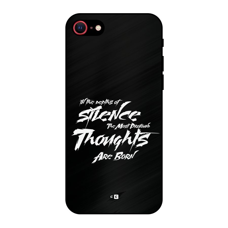 Silent Thoughts Metal Back Case for iPhone SE 2022