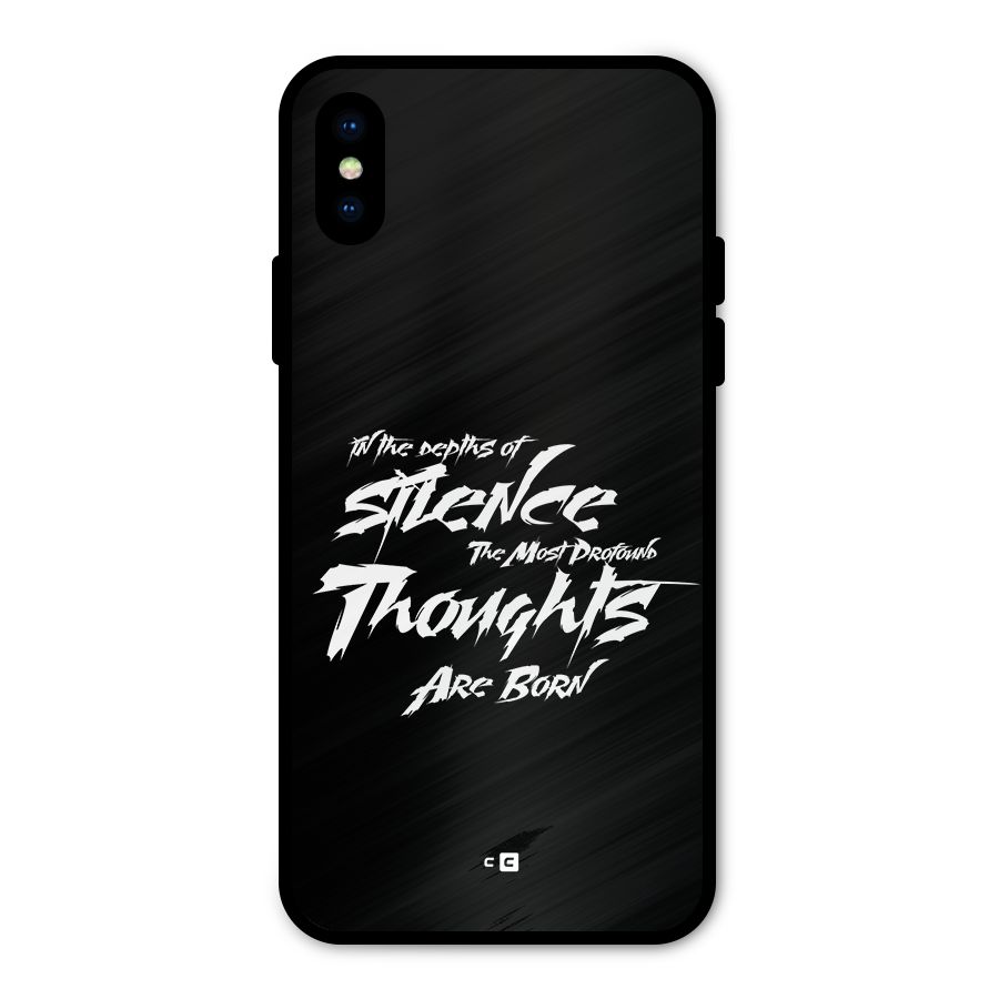 Silent Thoughts Metal Back Case for iPhone XS