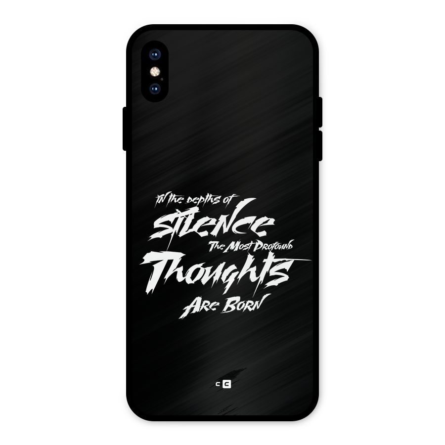 Silent Thoughts Metal Back Case for iPhone XS Max