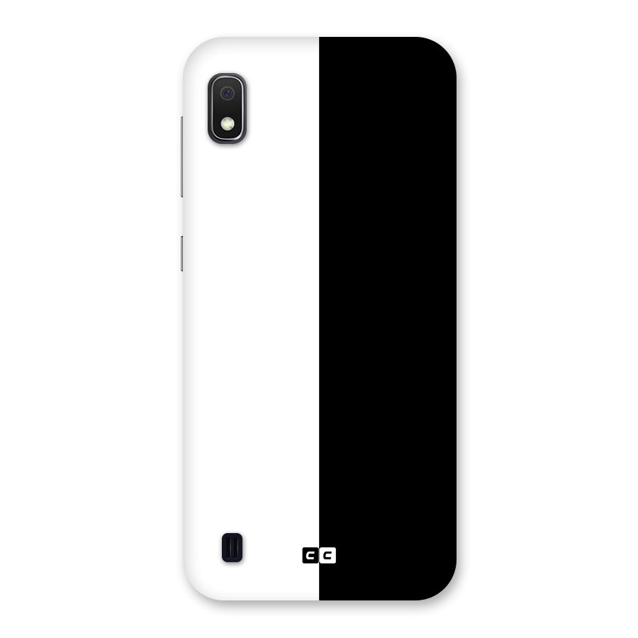Simple Black White Back Case for Galaxy A10