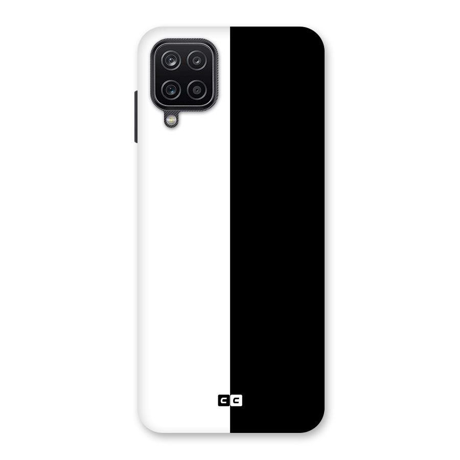 Simple Black White Back Case for Galaxy A12