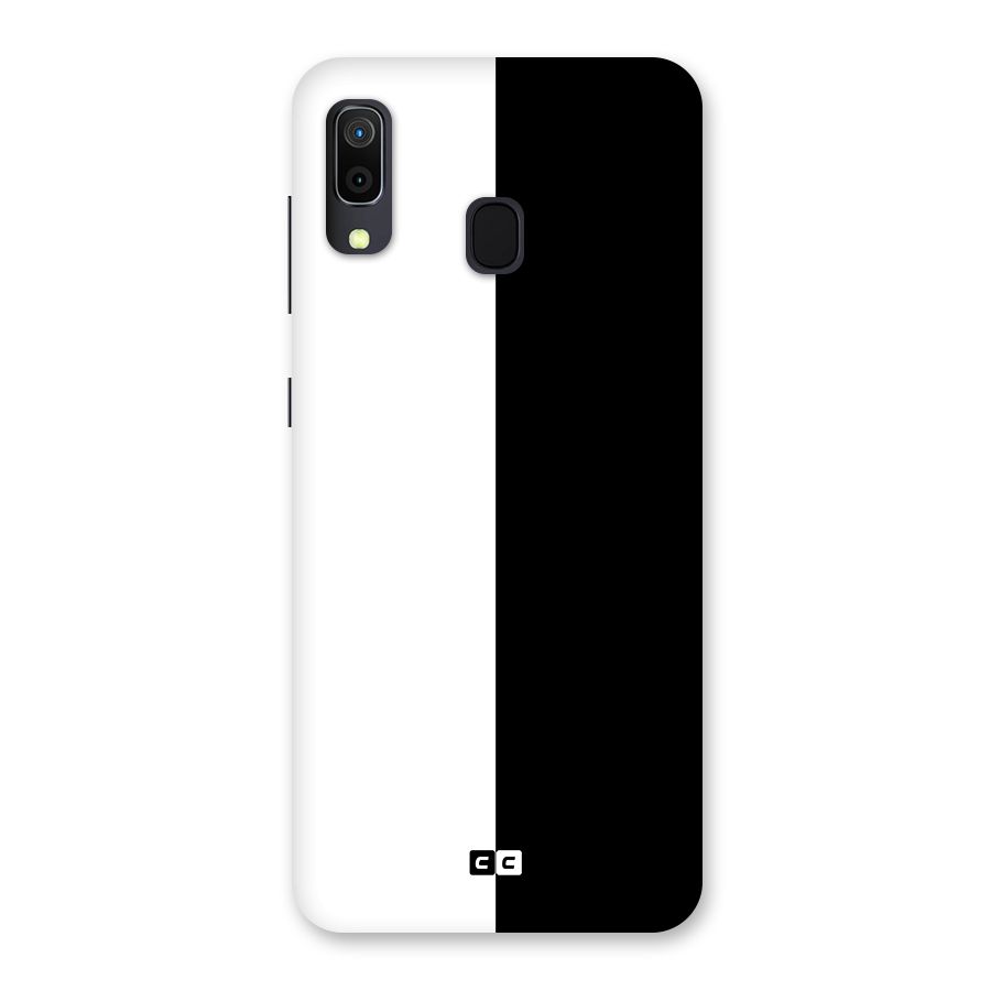 Simple Black White Back Case for Galaxy A30