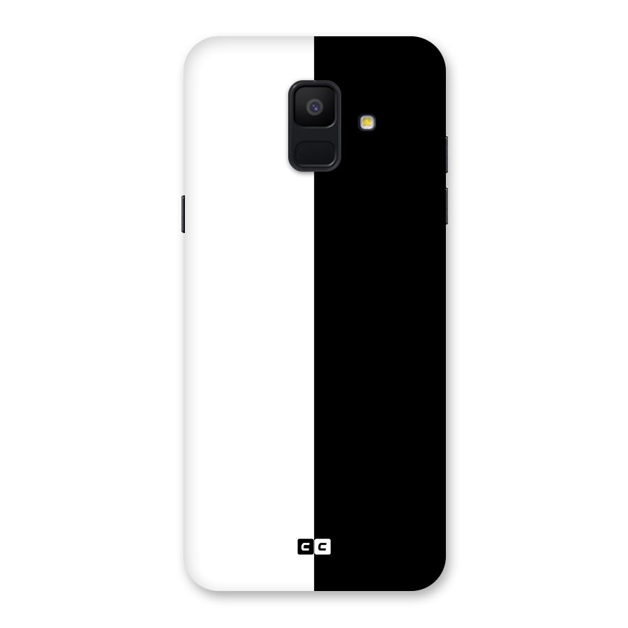 Simple Black White Back Case for Galaxy A6 (2018)