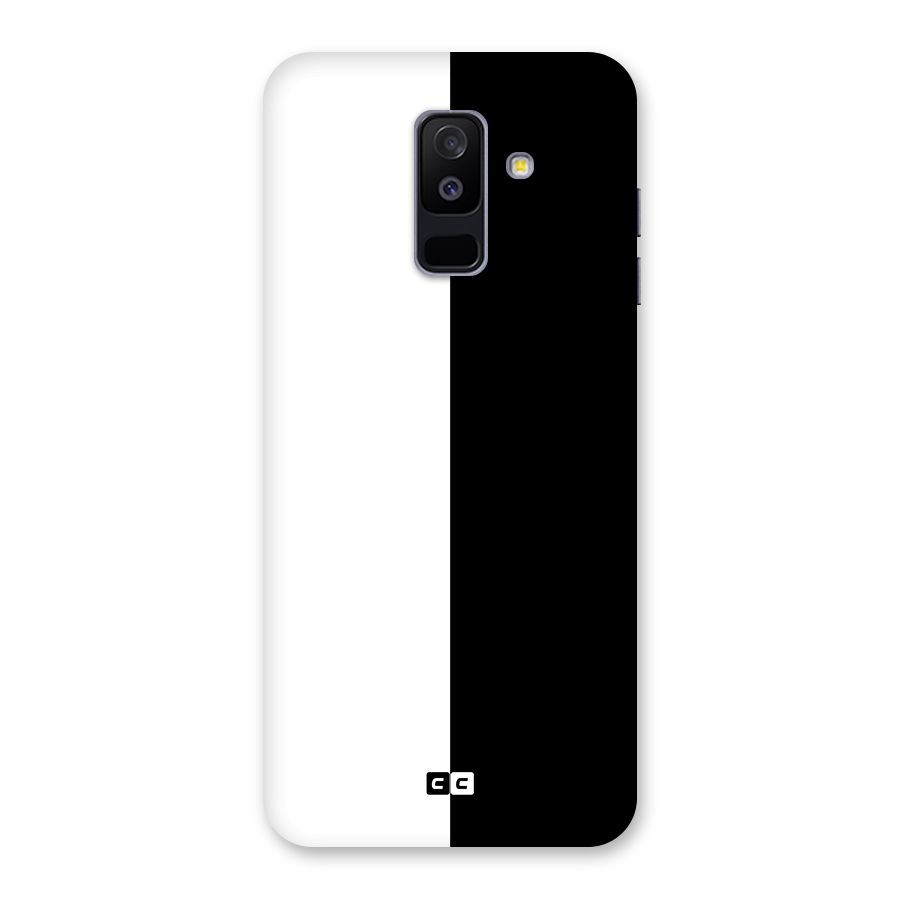 Simple Black White Back Case for Galaxy A6 Plus