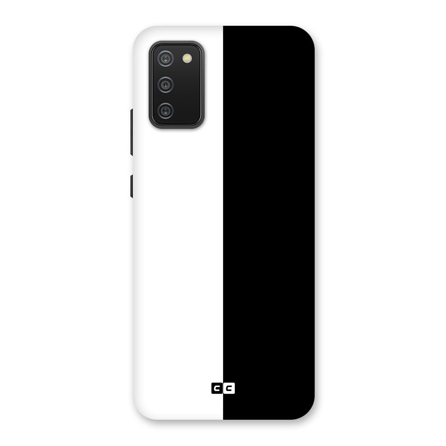 Simple Black White Back Case for Galaxy F02s