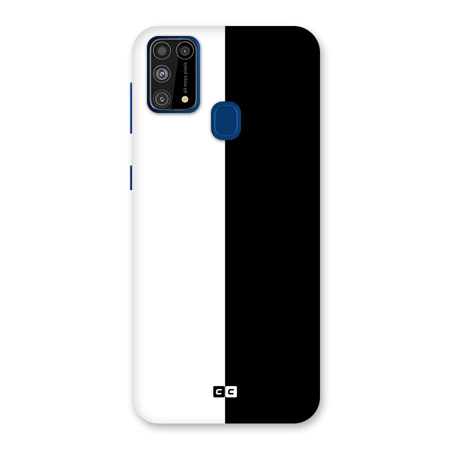 Simple Black White Glass Back Case for Galaxy F41