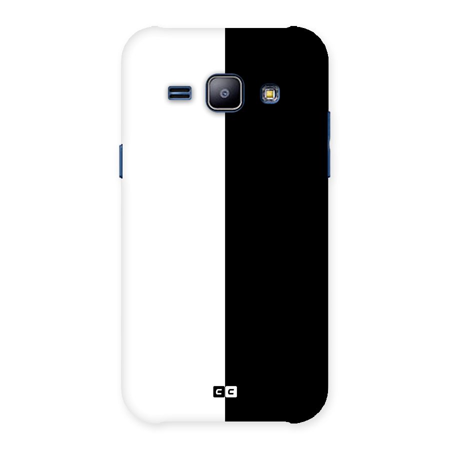 Simple Black White Back Case for Galaxy J1