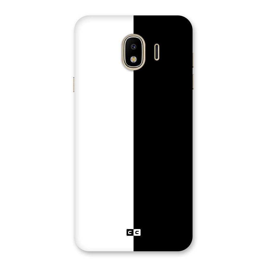 Simple Black White Back Case for Galaxy J4