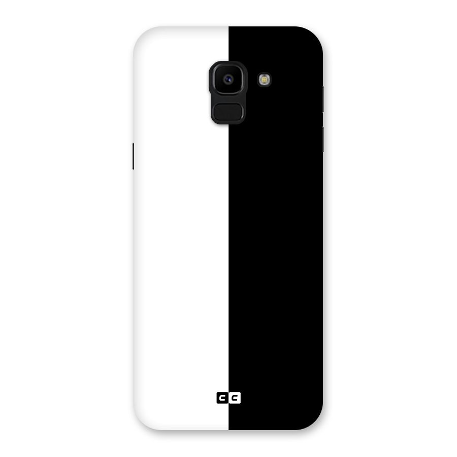 Simple Black White Back Case for Galaxy J6
