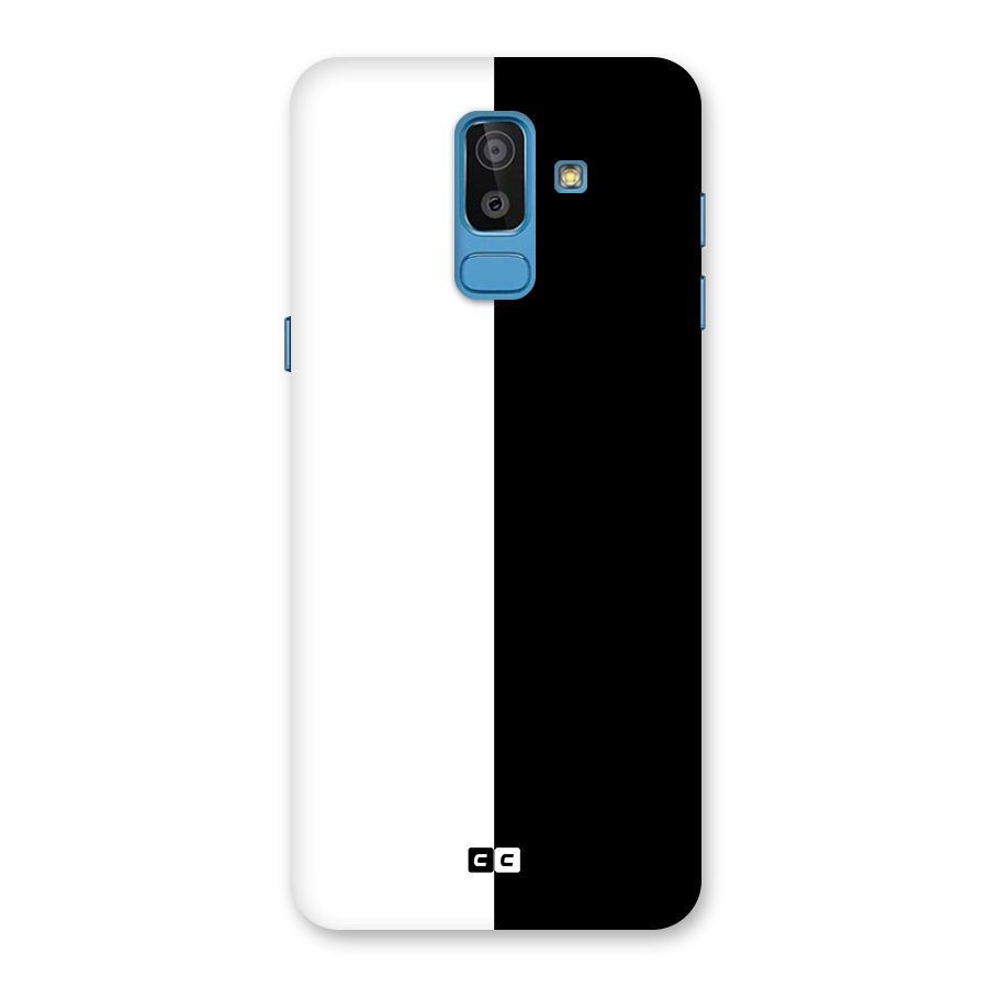 Simple Black White Back Case for Galaxy J8