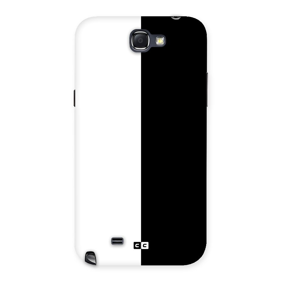 Simple Black White Back Case for Galaxy Note 2