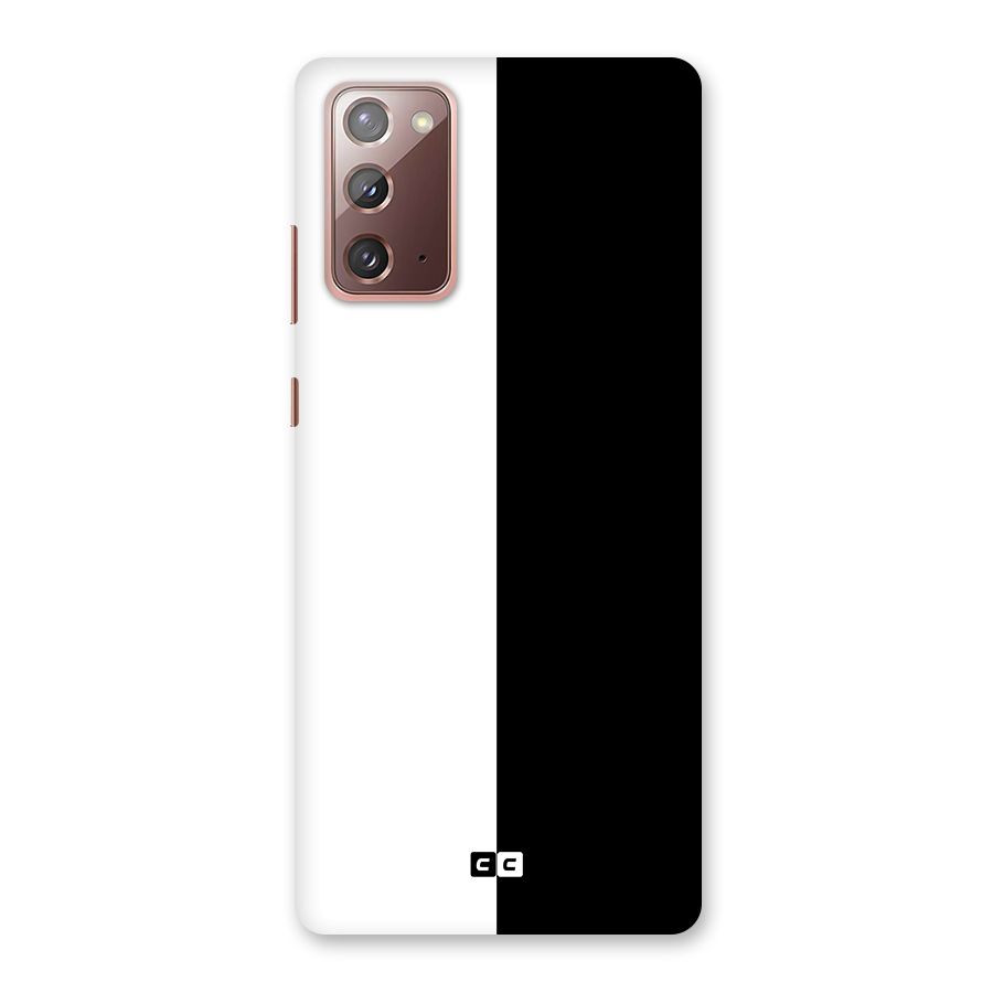 Simple Black White Back Case for Galaxy Note 20