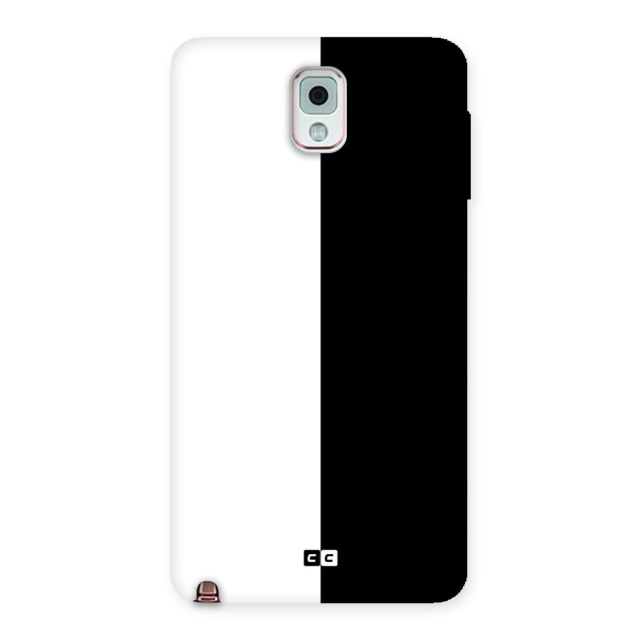 Simple Black White Back Case for Galaxy Note 3