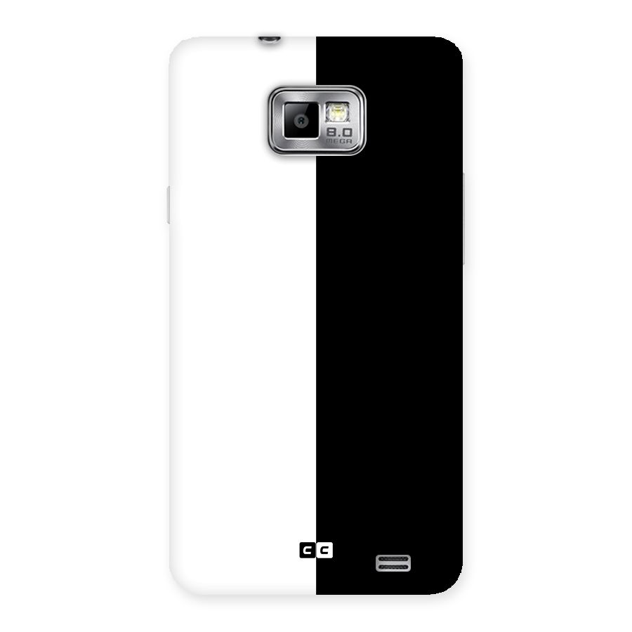 Simple Black White Back Case for Galaxy S2