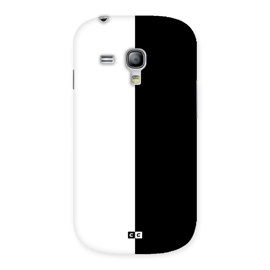 Simple Black White Back Case for Galaxy S3 Mini
