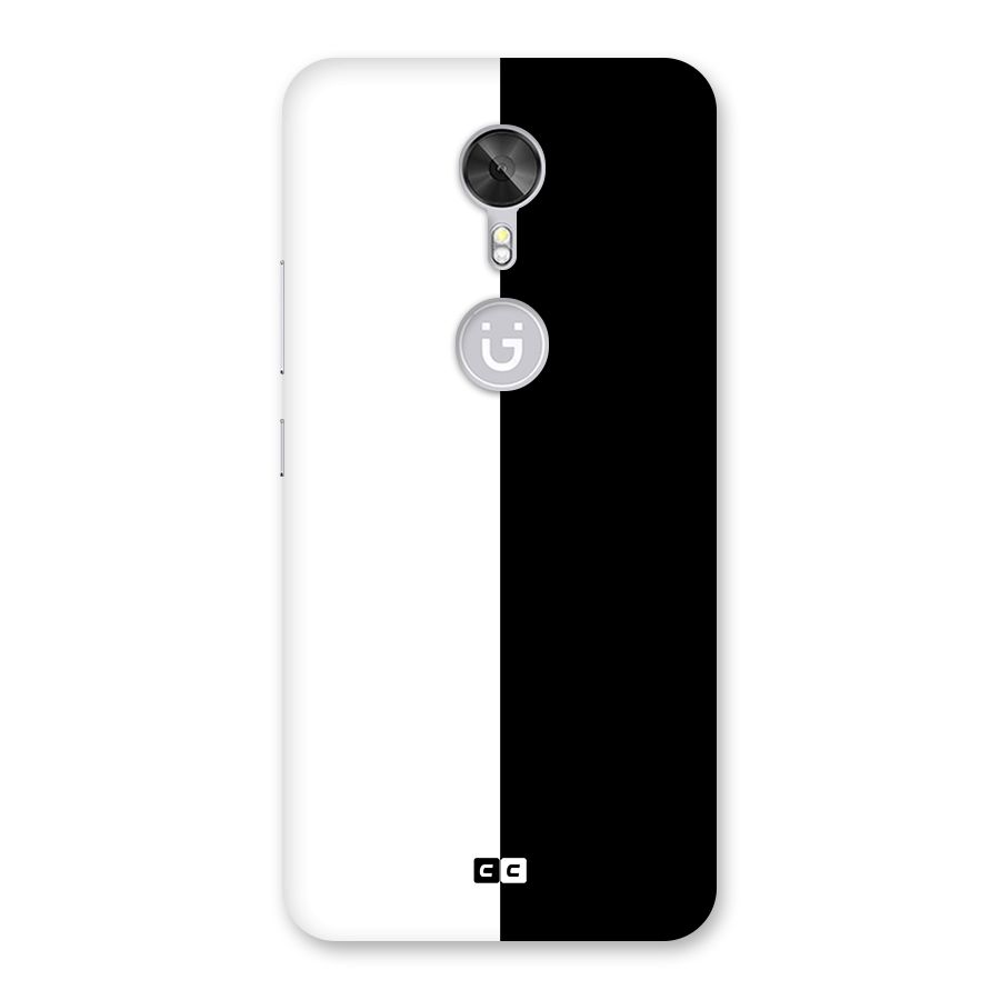 Simple Black White Back Case for Gionee A1
