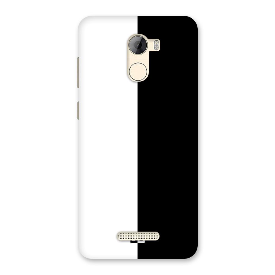 Simple Black White Back Case for Gionee A1 LIte