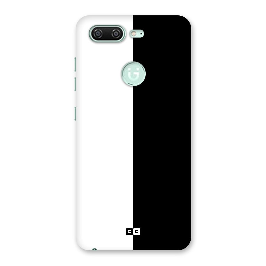Simple Black White Back Case for Gionee S10