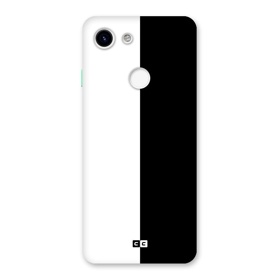 Simple Black White Back Case for Google Pixel 3