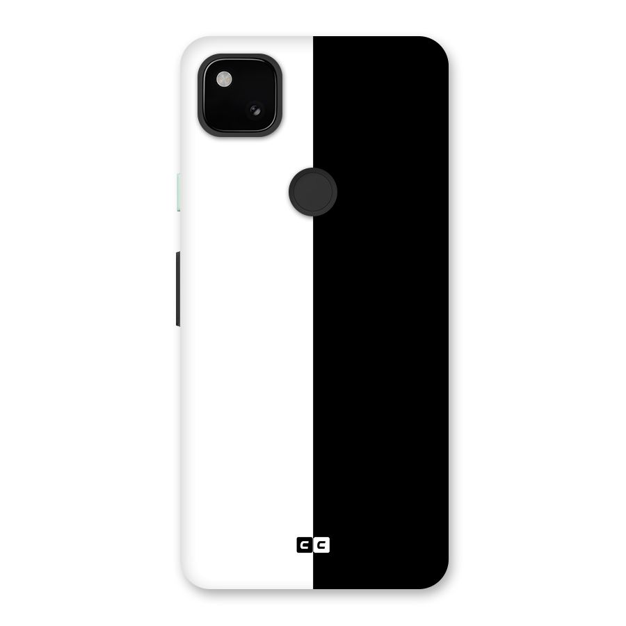 Simple Black White Glass Back Case for Google Pixel 4a