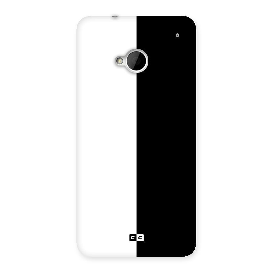 Simple Black White Back Case for HTC One M7