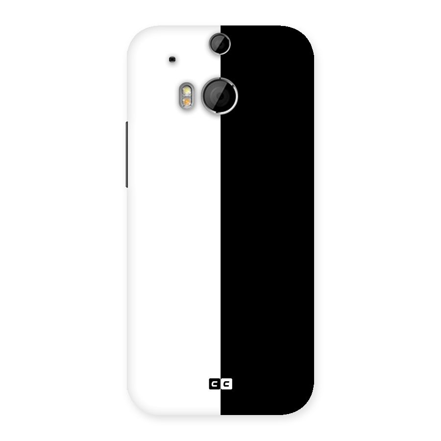 Simple Black White Back Case for HTC One M8